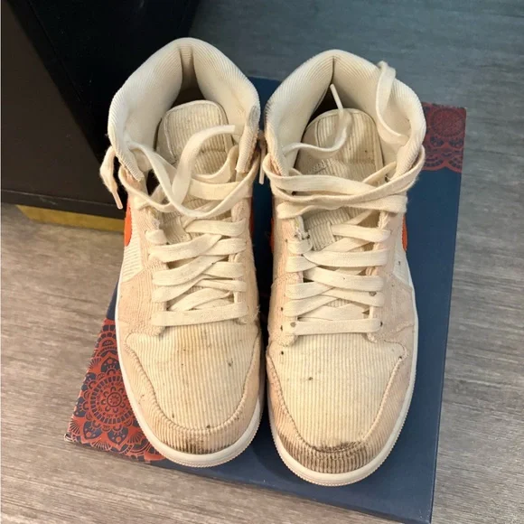 Jordan | Shoes | Jordan Womens Sneakers In Cream And Orange  display picture 1